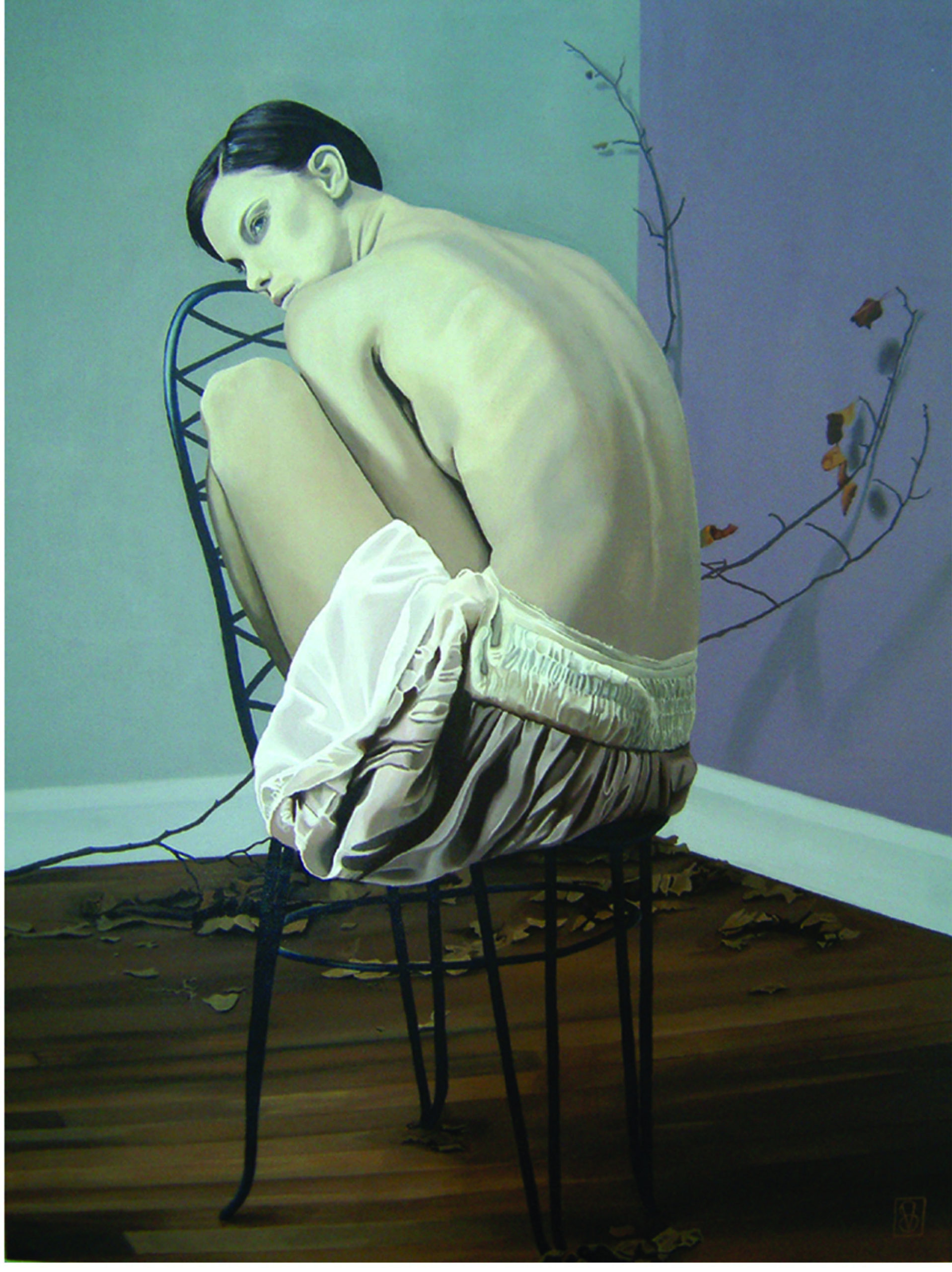 girl on chair – realistic